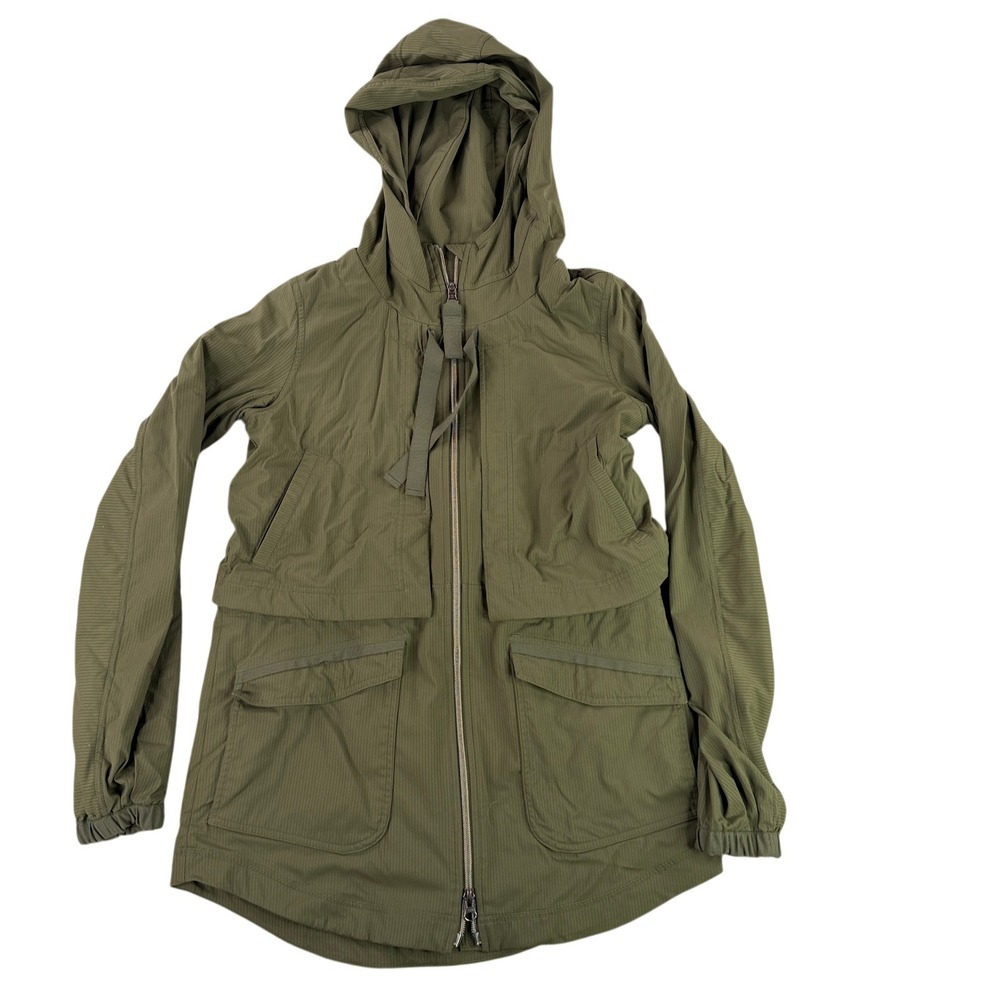 LULULEMON Yogi Anorak Jacket Women's‎ 6 Lined Hooded Fatigue Green